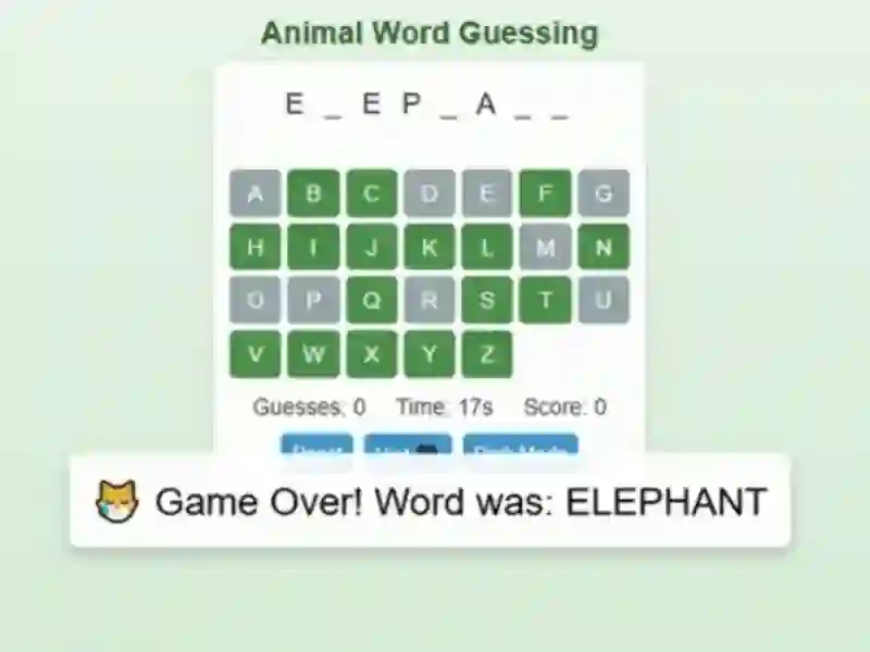 Spel Animal Word Guessing Game online