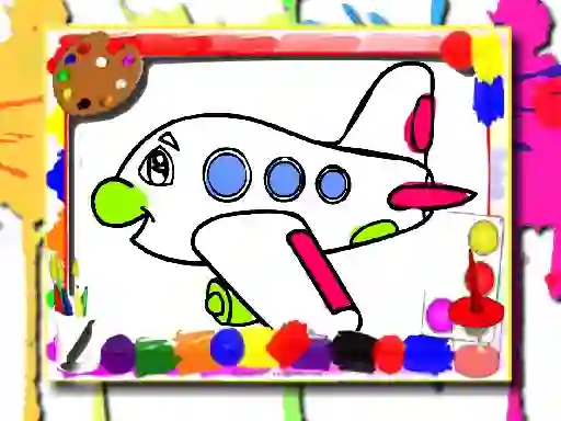 Spel Airplane Coloring Book online