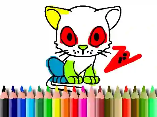 Spel Back To School: Cat Coloring online