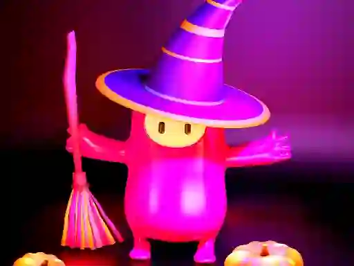 Spel Fall Guys Halloween Puzzle online