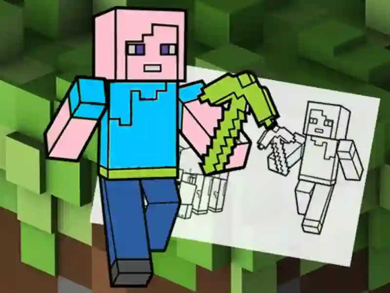 Spel Minecraft Fun Coloring Book online