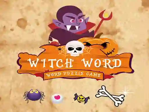 Spel Witch Word Halloween Puzzel Game online