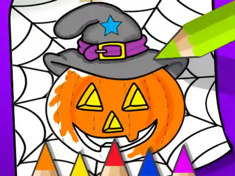 Spel Halloween Coloring Book online