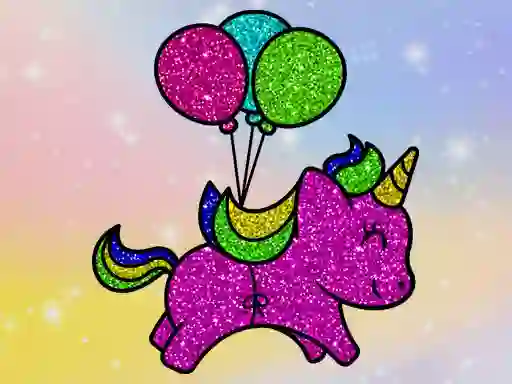Spel Coloring Book Glittered Unicorns online