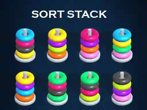 Spel Sort Stack color Hoop Game online