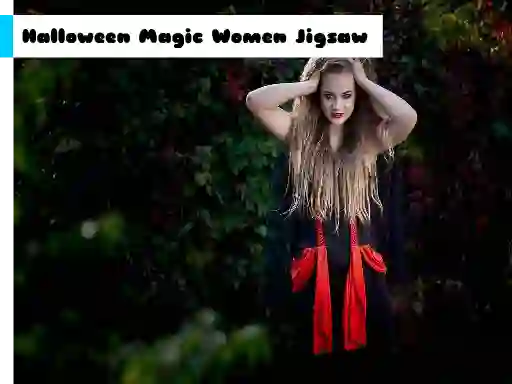 Spel Halloween Magic Women Jigsaw online