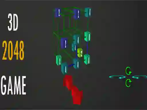 Spel 2048 - 3D online