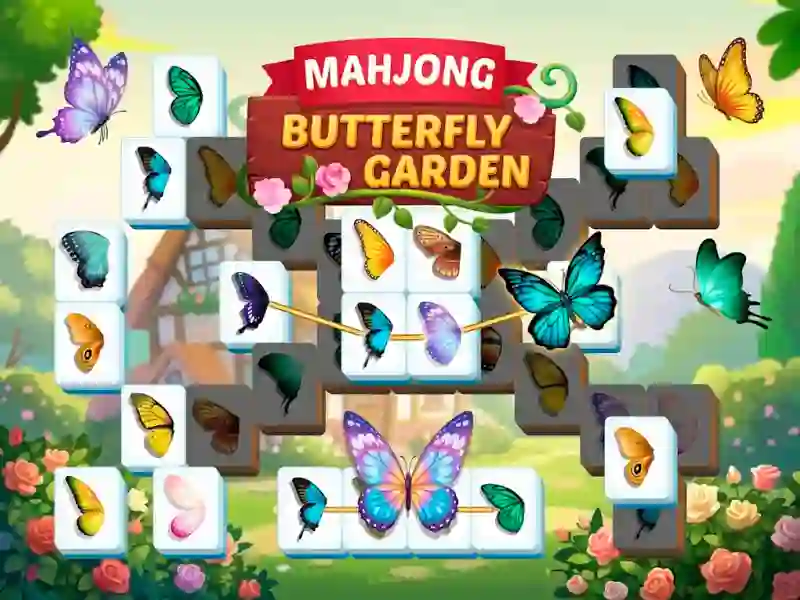 Spel Mahjong Butterfly Garden online