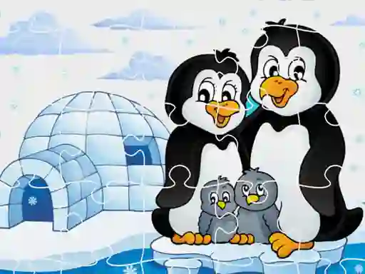 Spel Penguins Jigsaw online