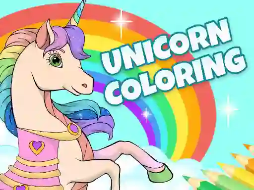 Spel Unicorn Dress Up Coloring Book online