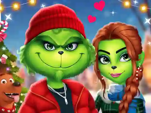 Spel The Grench Couple Holiday Dress up online