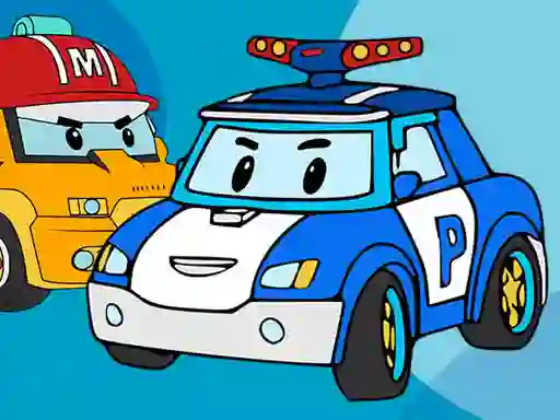 Spel Robocar Coloring Book online