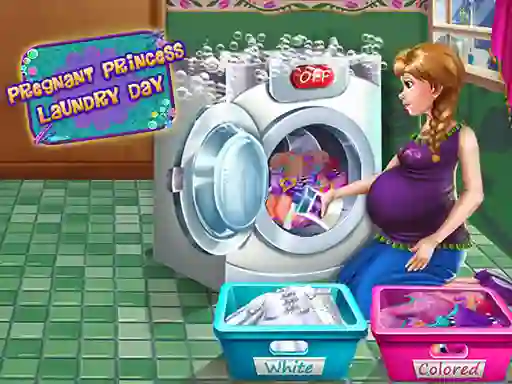 Spel Pregnant Princess Laundry Day online