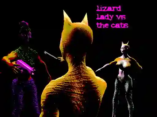 Spel Lizard Lady Vs The Cats online