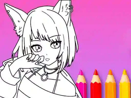 Spel Anime Manga Coloring Book online