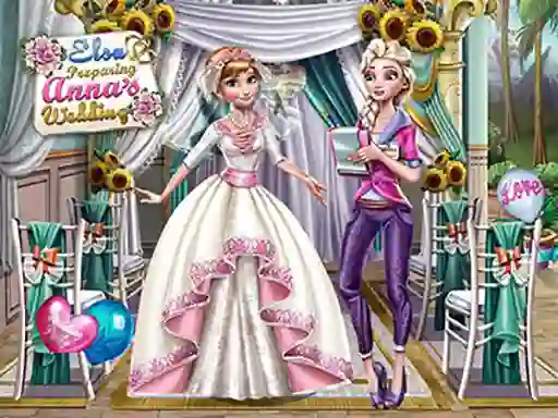 Spel Elsa Preparing Anna's Wedding online