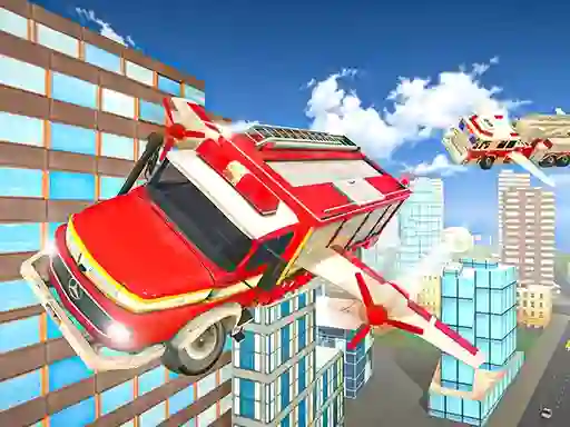 Spel Flying Fire Truck Driving Sim online