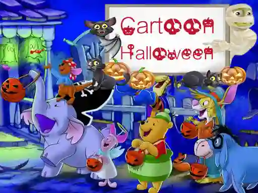 Spel Cartoon Halloween Slide Puzzle online