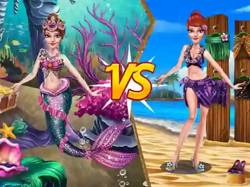 Spel Mermaid vs Princess Outfit online