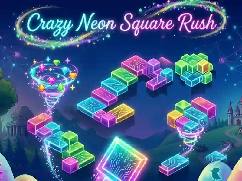 Spel Crazy Neon Square Rush online