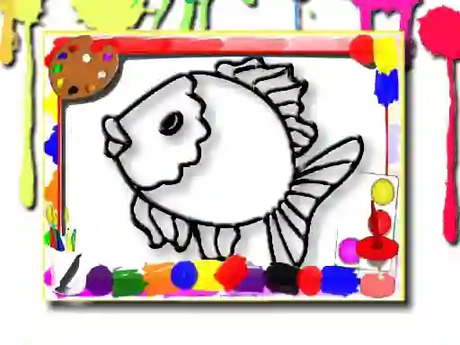Spel Fish Coloring Book online