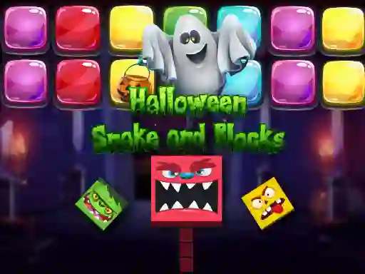 Spel Halloween Snake and Blocks online