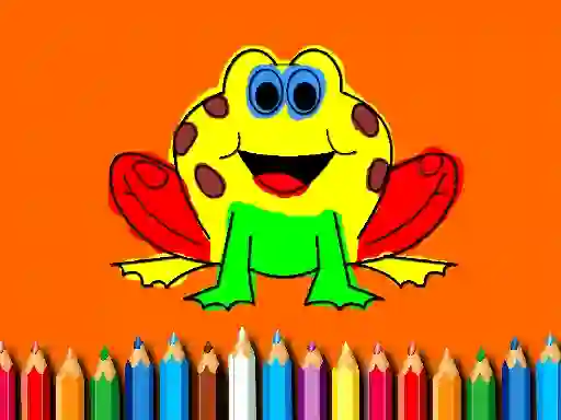 Spel Back To School: Frog Coloring Book online