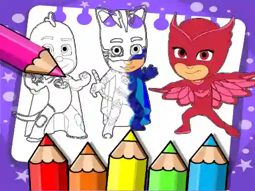 Spel PJ Masks Coloring Book online