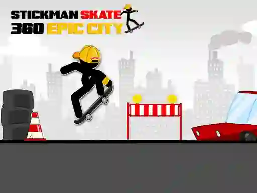 Spel Stickman Skate 360 Epic City online