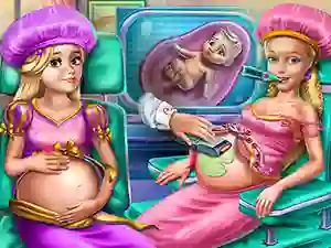 Spel Goldie Princesses Pregnant Check up online