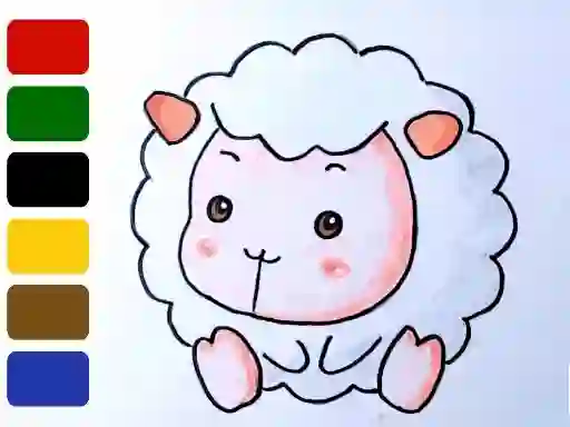 Spel Baby sheep ColoringBook online
