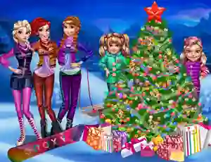 Spel Princesses Christmas tree online