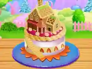 Spel Doll House Cake Cooking online