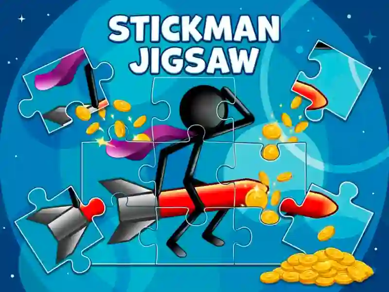 Spel Stickman Jigsaw online
