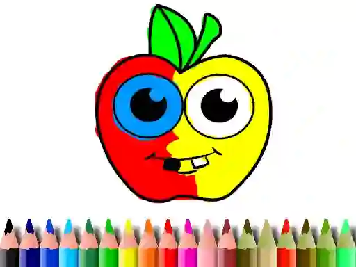 Spel Back To School: Apple Coloring Book online