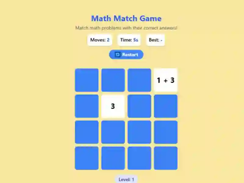 Spel Math Match Game online