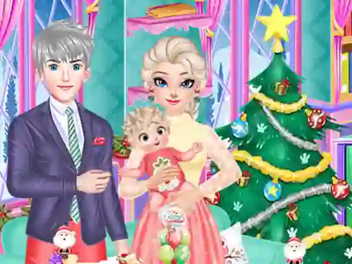 Spel Frozen Family Christmas Preparation online