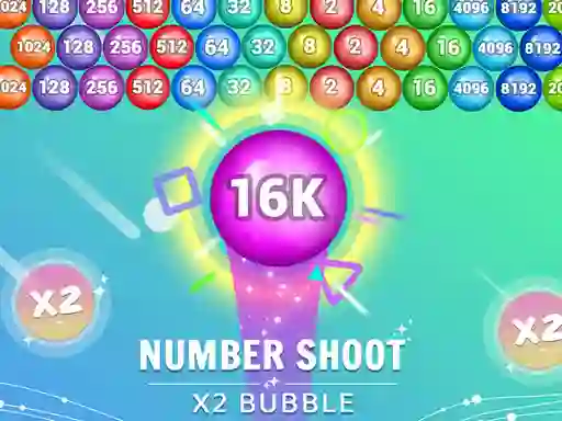 Spel Number Shoot x 2 bubble online