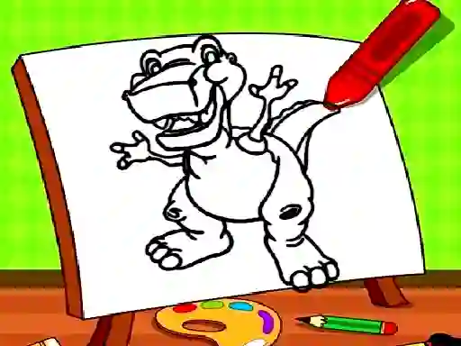 Spel Easy Kids Coloring Dinosaur online