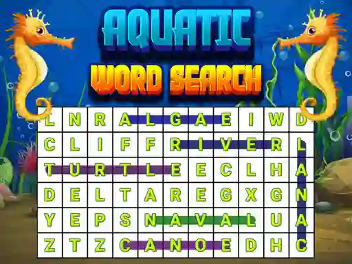 Spel Aquatic Word Search online