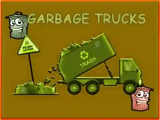 Spel Garbage Trucks Hidden Trash Can online