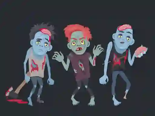 Spel Zombies and Skeletons Coloring online