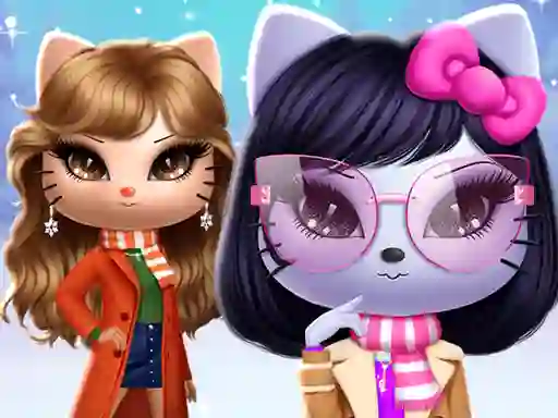 Spel Kitty Squad Winter Dress Up online