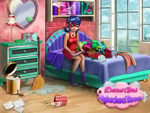 Spel Dotted Girl: Highschool room online