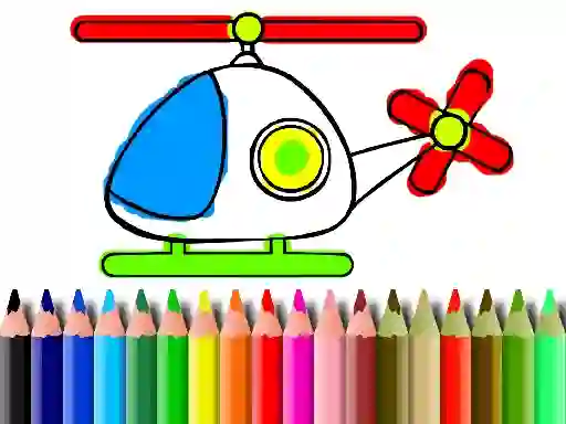 Spel Back To School Helicopter Coloring online