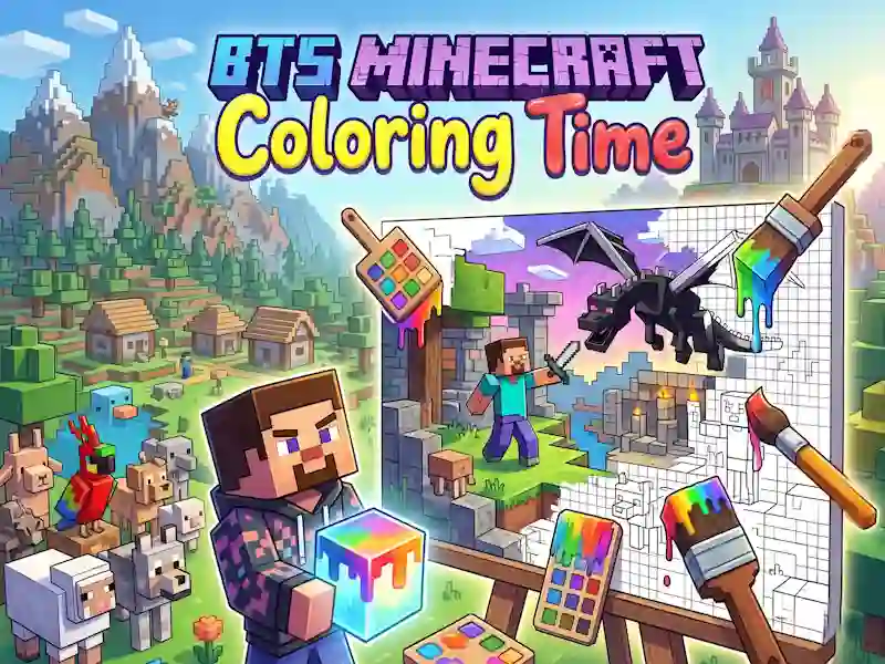 Spel BTS Minecraft Coloring Time online