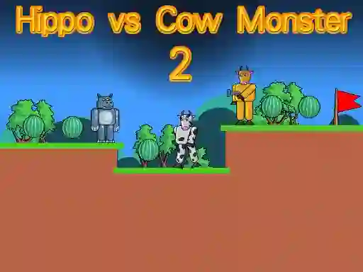 Spel Hippo vs Cow Monster 2 online