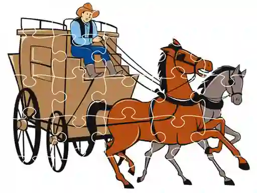 Spel Wagons Jigsaw online