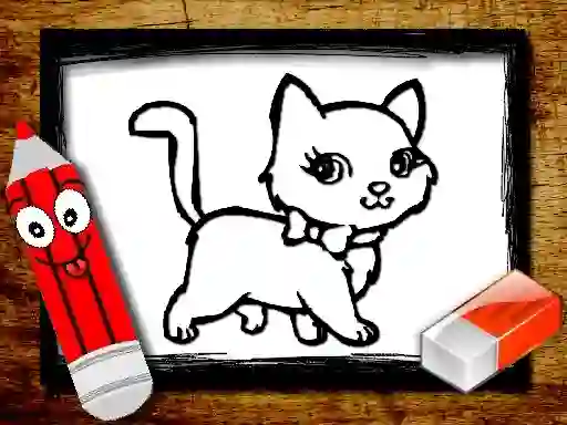 Spel Back to School: Animals Coloring Book online