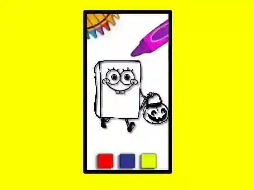 Spel SpobgeBob Halloween Coloring Book online